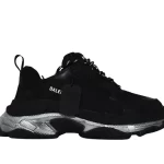 BALENCIAGA TRIPLE S SNEKAER "Black Silver"