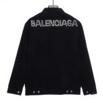 Denim Long Sleeve Jacket with Hot Diamond Back
