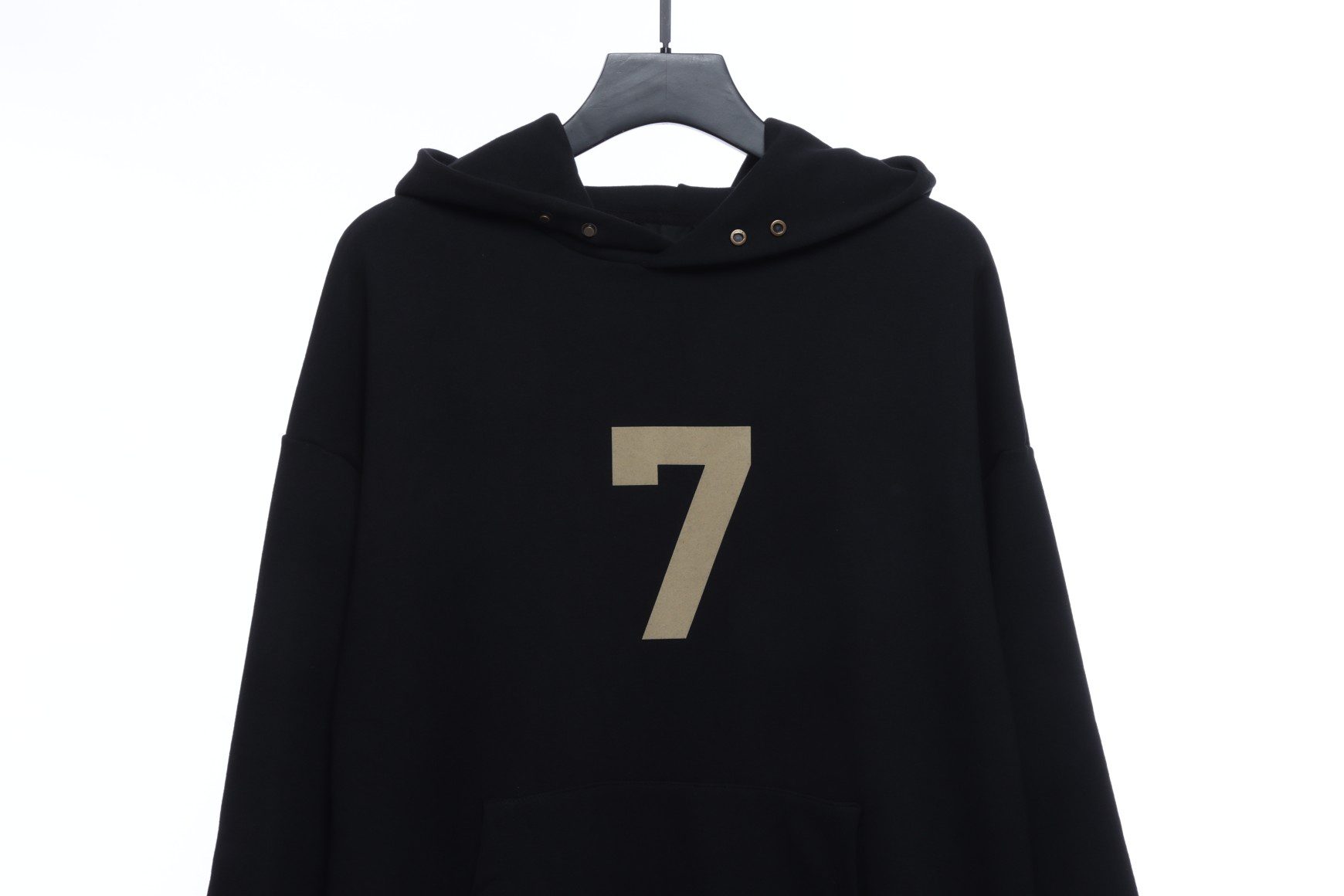 flocked figure 7 hoodie