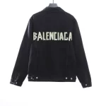Taped Wash Distressed Denim Jacket