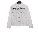Chest lettered denim jacket