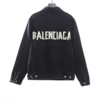 Balenciaga Tape Washed Distressed Denim Jacket Reps