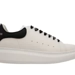 ALEXANDER MCQUEEN SHOW LEATHER PLATFORM TRAINERS -WHITE/BLK REPLICA