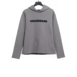 Fuzzy Letters Print Hoodie