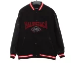 Balenciaga Double B Embroidered Baseball Jacket Reps