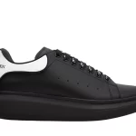ALEXANDER MCQUEEN SHOW LEATHER PLATFORM TRAINERS – BLACK REPLICA