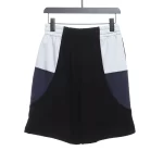 Color block embroidered shorts