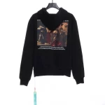 Off White Retro Classical Religious Oil Painting Hoodie Reps