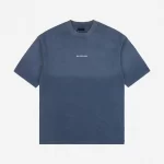 Balenciaga Back Blue Logo-print T-Shirt Reps