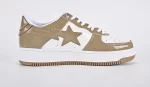 A Bathing Ape Bape Sta Patent Leather White Khaki (2023)1