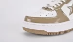 A Bathing Ape Bape Sta Patent Leather White Khaki (2023)1