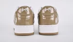 A Bathing Ape Bape Sta Patent Leather White Khaki (2023)1