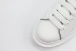ALEXANDER MCQUEEN LEATHER PLATFORM TRAINERS SNEAKERS GRAY-WHITE REPLICA
