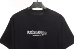 Balenciaga Back Black 8-Letter Logo Printing T-Shirt Reps