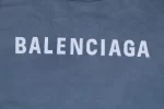 Balenciaga Back Blue Logo-print T-Shirt Reps