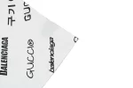 Balenciaga Co-branded Twill Multi-Label Barrage Print T-Shirt Reps