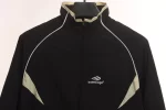 Balenciaga Contrast Color Patchwork Stand Collar Jacket Reps