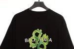 Balenciaga Green Painted Double B T-Shirt Reps