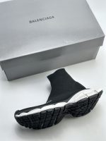 BALENCIAGA MEN'S 3XL SOCK RECYCLED KNIT SNEAKER IN BLACK