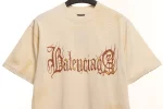 Balenciaga Mud Dyed Heavy Metal Print T-shirt Reps