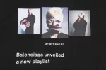 Balenciaga Musical Note Portrait Print T-Shirt Reps