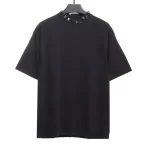 Balenciaga Perforated and Studded Washed T-Shirt Reps
