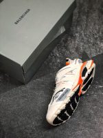 Balenciaga Track Sneaker in White and Orange Mesh and Nylon Reps10