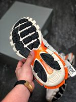 Balenciaga Track Sneaker in White and Orange Mesh and Nylon Reps10