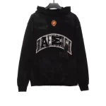 Balenciaga Co-branded Distressed Embroidered Hoodie Reps