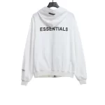 Back Silicone Letter Zip Hoodie