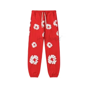 Denim Tears Cotton Wreath Sweatpants "Red"
