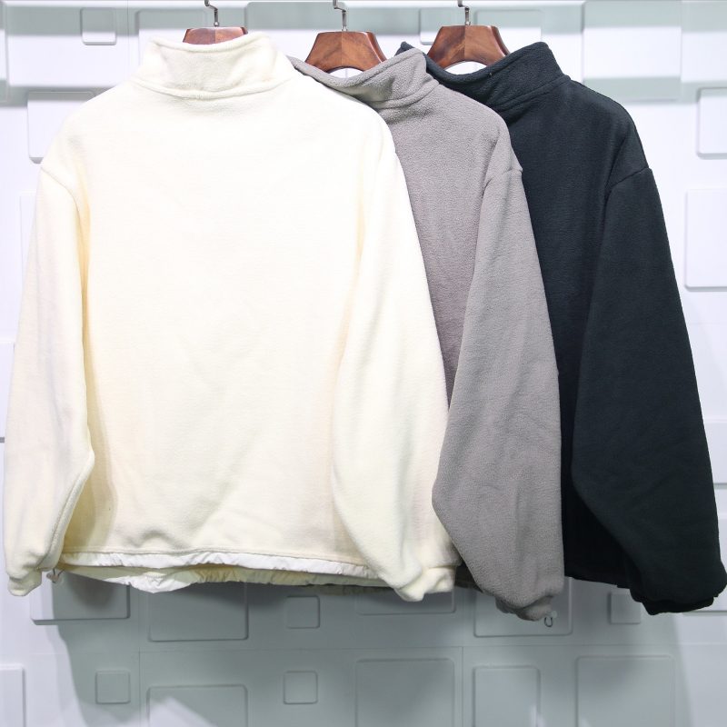 fear of god essentials polar fleece half zip sweater 00034