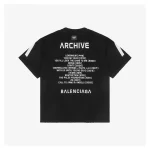 Balenciaga X Archive Inverted V Letter Music Print T-Shirt Reps