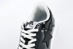 A Bathing Ape Bape Sta Black Leather Shoes