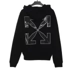 Off White Caravaggio Black and White Religious Hoodie Replica