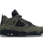 KAWS x Air Jordan 4 Retro Olive Black Reps (Custom Version)