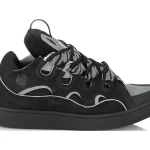 Lanvin Curb Chunky Leather Sneakers "Black"