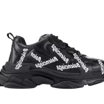 BALENCIAGA TRIPLE-S BLACK LOGO