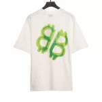 Balenciaga Green Painted Double B T-Shirt Reps