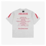 Balenciaga X Archive Inverted V Letter Music Print T-Shirt Reps
