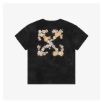 Off White Glitter Daisy Arrow Print T-Shirt Reps