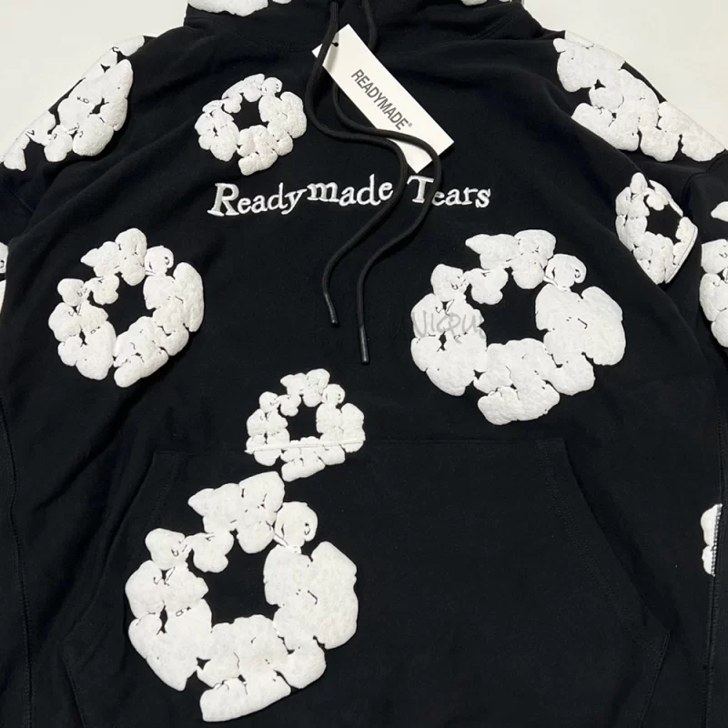 READYMADE x Denim Tears Wreath Hoodie 'Black'6