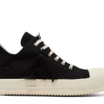 Rick Owens DRKSHDW Strobe Cotton Denim Slashed Low 'Black Milk'