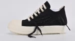 Rick Owens DRKSHDW Strobe Cotton Denim Slashed Low 'Black Milk'