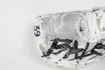Runner Graffiti Sneaker in white and black mesh and nylon