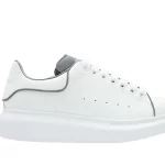 ALEXANDER MCQUEEN LEATHER PLATFORM TRAINERS SNEAKERS GRAY-WHITE REPLICA