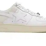 BAPESTA LOW 'SUEDE HEEL – WHITE' Reps