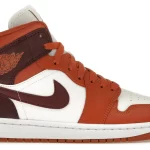 Jordan 1 Mid Dusty Peach Night Maroon