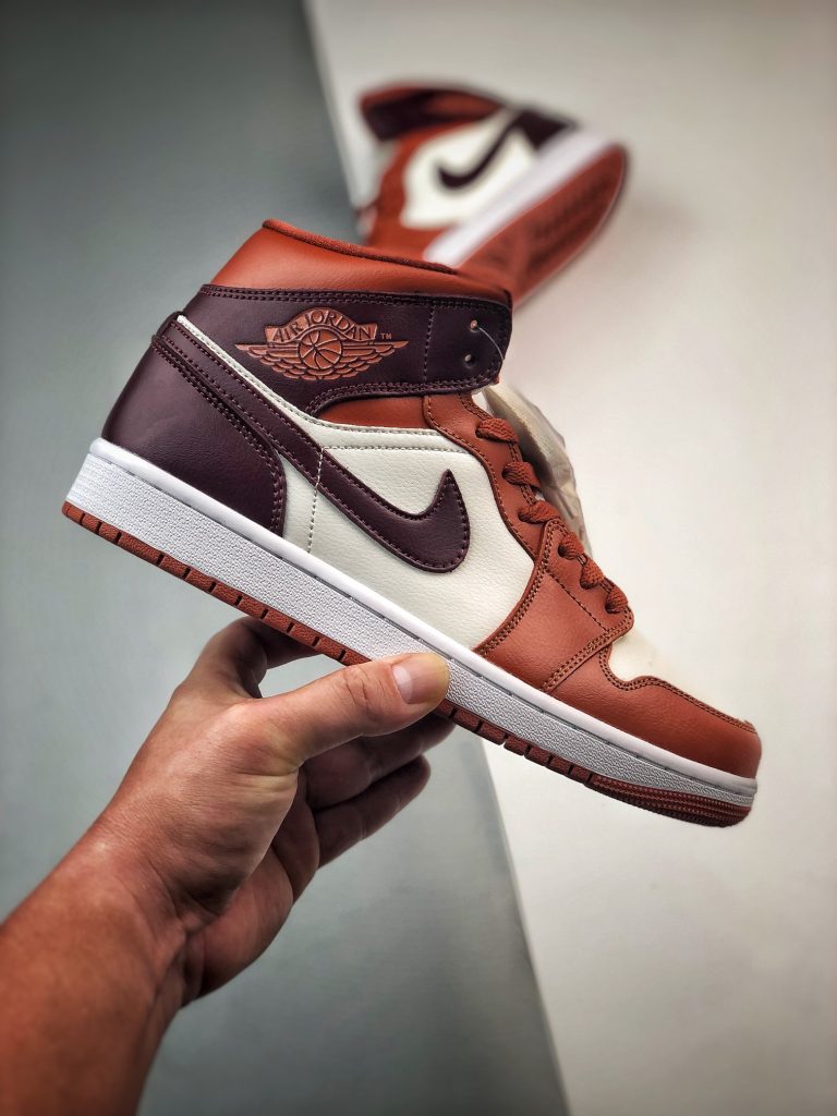 Air Jordan 1 Mid Dusty Peach Night Maroon Womens Product 4 1