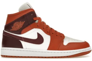 FxAUeDi8 Air Jordan 1 Mid Dusty Peach Night Maroon Womens Product 1